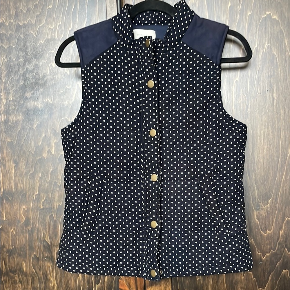 Skies Are Blue corduroy Polka Dot Navy Vest